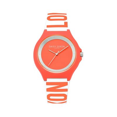 Ladies coral silicone strap watch dd040o